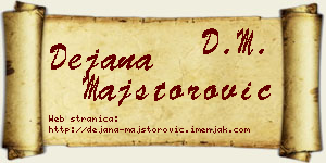 Dejana Majstorović vizit kartica